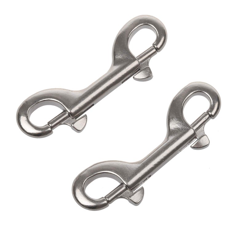 Timsec Double Ended Bolt Snap Hooks, 3-1/2 Inch Marine Grade Double End Scuba Diving Clips, 316 Stainless Steel Trigger Chain Clip, for Water Bucket Pet Feed Bucket Agricultural Equine Dog Leash, 2Packs - Image 5